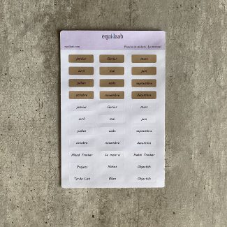 Planche stickers - Idées pages Bullet Journal : Le Mensuel