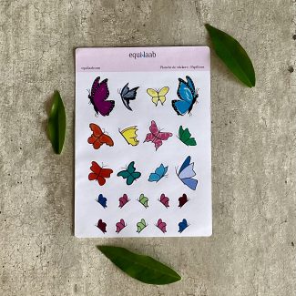 Planche stickers - Idées pages Bullet Journal : Papillons