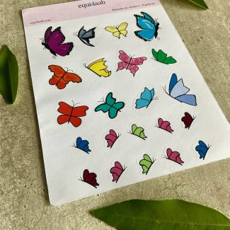 Planche stickers - Idées pages Bullet Journal : Papillons