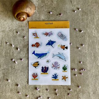 Planche stickers - Idées pages Bullet Journal : Océan