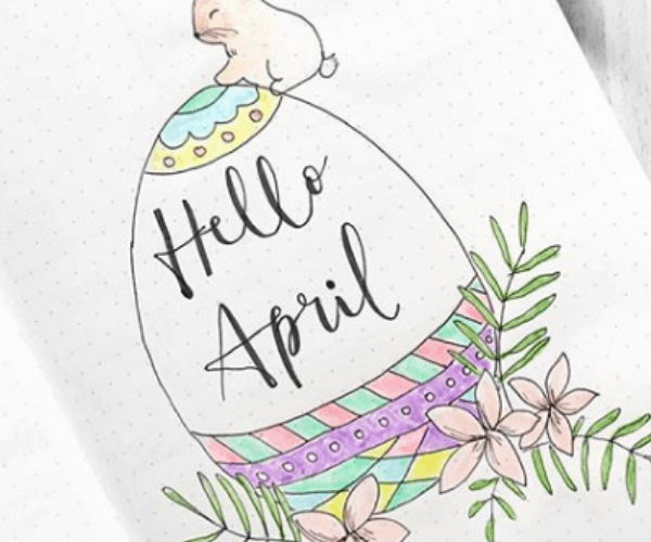 idées pages bullet journal avril